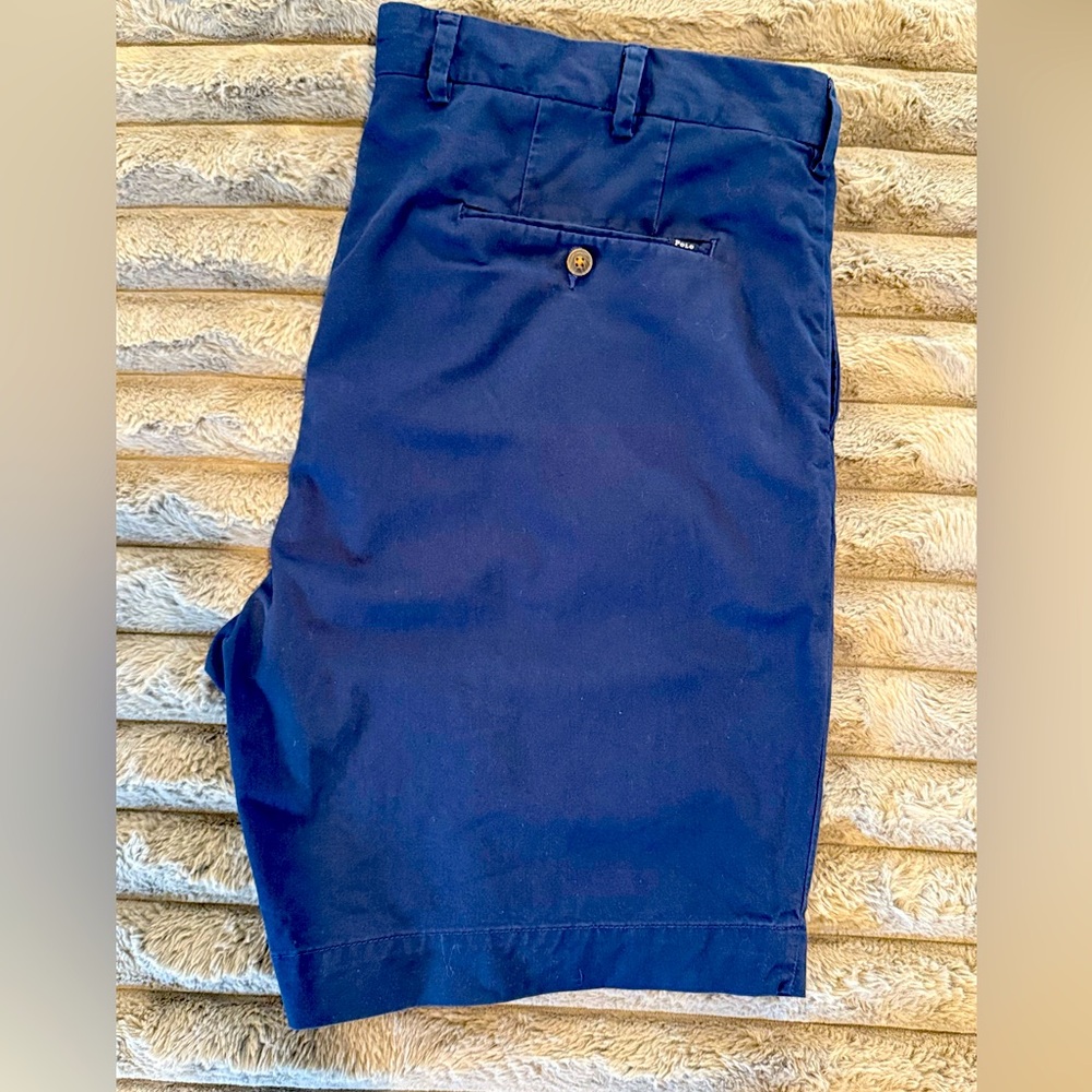 Polo Ralph Lauren Men's Navy Blue Flat Front Shorts